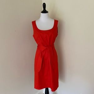 NWT Tory Burch ‘Leena’ Tie Waist Vibrant Red Sheath Dress - Size 8